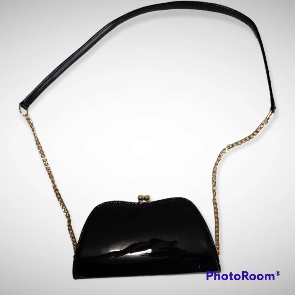 Mini Sling Bag with gold chain